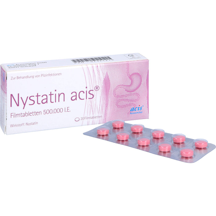 Nystatin acis Filmtabletten 500.000 I.E., 20 pc Tablettes