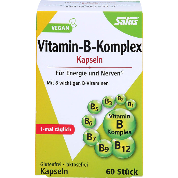 Salus Vitamin-B-Komplex Kapseln für Energie und Nerven, 60 St. Kapseln