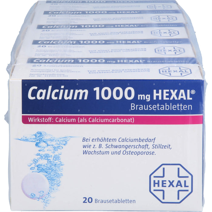 Calcium 1000 mg HEXAL Brausetabletten, 100 pcs. Tablets