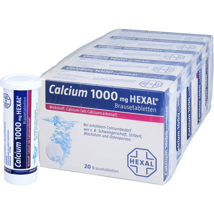 Calcium 1000 mg HEXAL Brausetabletten, 100 pcs. Tablets