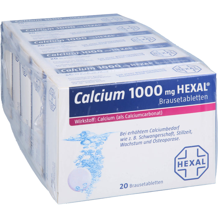 Calcium 1000 mg HEXAL Brausetabletten, 100 pcs. Tablets