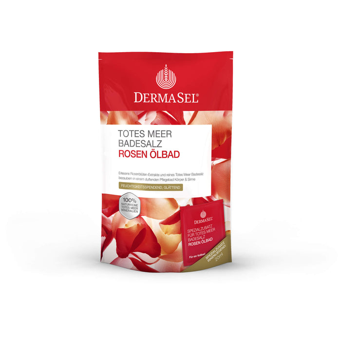 DERMASEL Totes Meer Badesalz + Rose SPA, 1 pc Paquet combiné