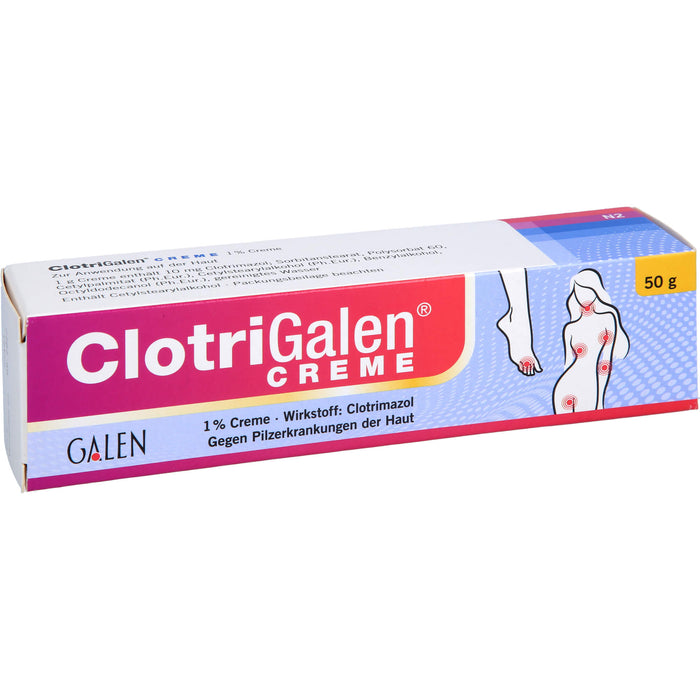 Clotrigalen Creme zur Behandlung von Pilzinfektionen der Haut, 50 g Creme