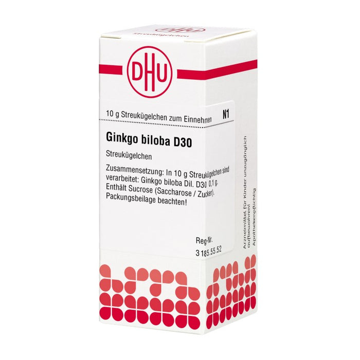 DHU Ginkgo biloba D30 Streukügelchen, 10 g Globules