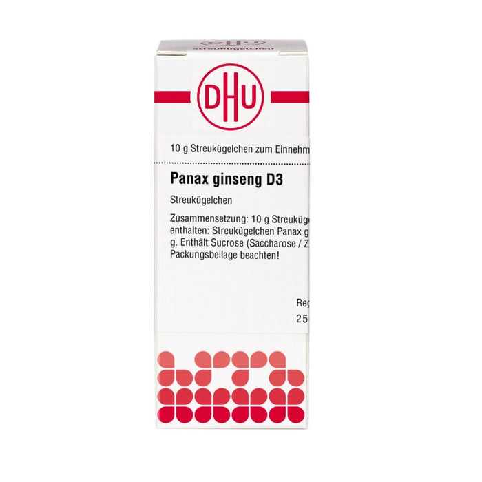 Panax ginseng D3 DHU Globuli, 10 g Globuli