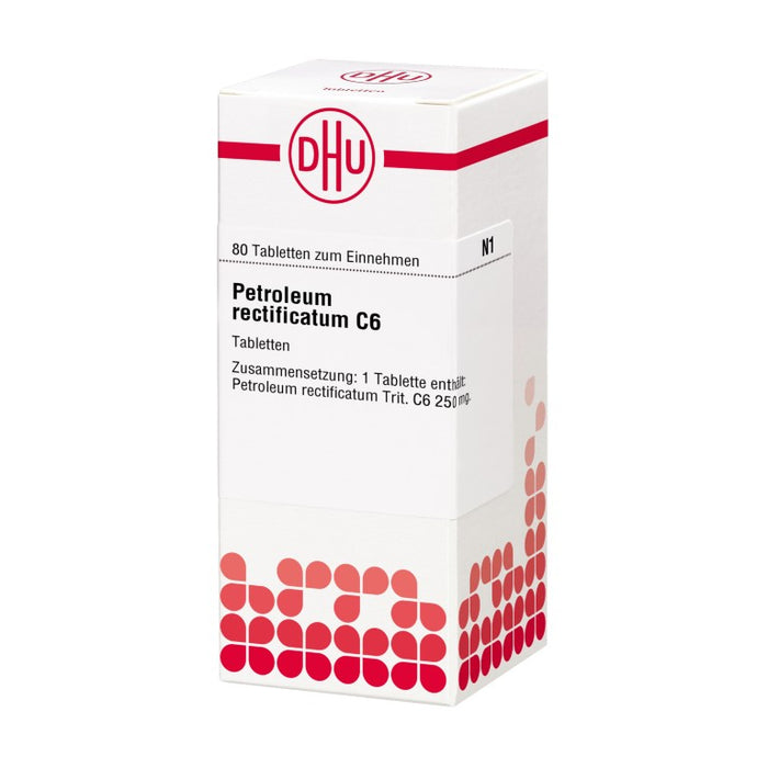 Petroleum rectificatum C6 DHU Tabletten, 80 St. Tabletten