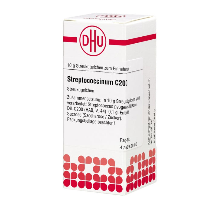 Streptococcinum C200 DHU Globuli, 10 g Globuli