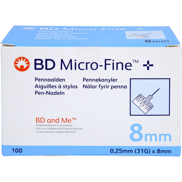 BD Microfine + 8 Nadeln 0,25x8mm, 100 St KAN