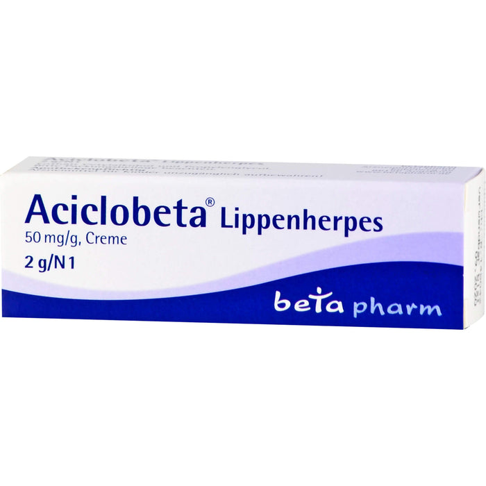 Aciclobeta Lippenherpes, 50 mg/g, Creme, 2 g Creme