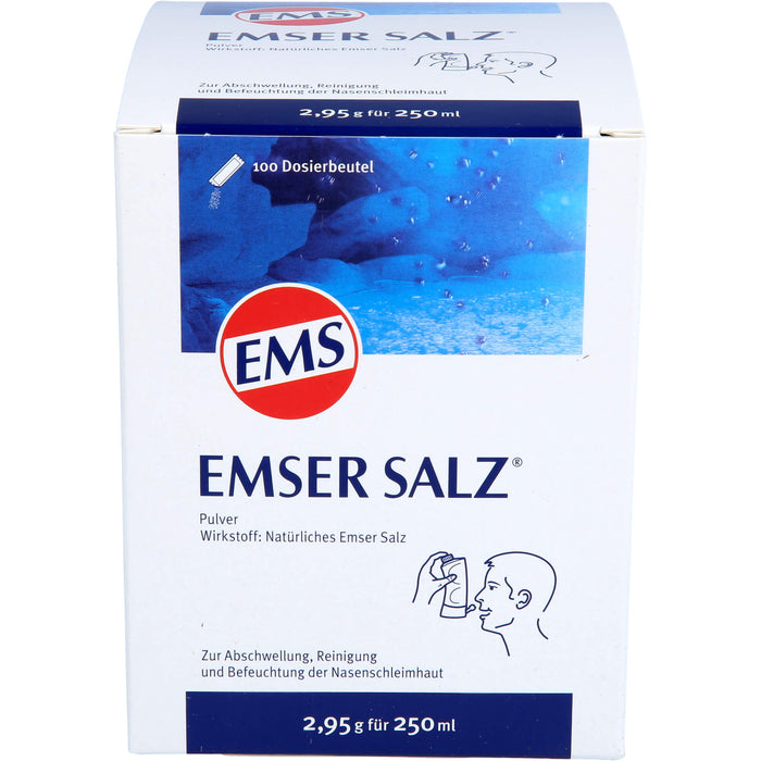 EMSER SALZ Beutel zur Abschwellung, Reinigung und Befeuchtung der Nasenchleimhaut, 100 pc Sachets