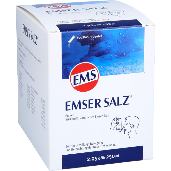 EMSER SALZ Beutel zur Abschwellung, Reinigung und Befeuchtung der Nasenchleimhaut, 100 pc Sachets