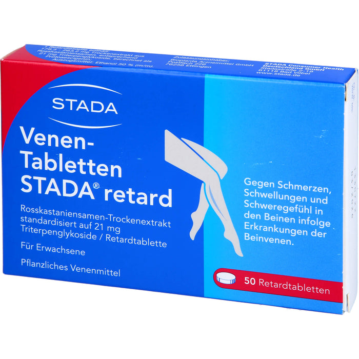 STADA Venen-Tabletten retard gegen Schmerzen, Schwellungen und Schweregefühl in den Beinen, 50 St. Tabletten