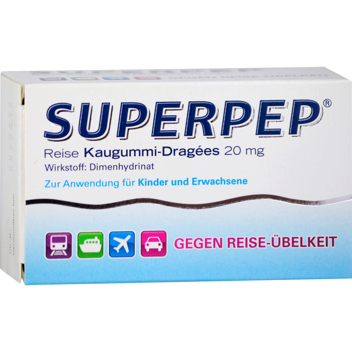 SUPERPEP Reise Kaugummi-Dragees, 20 pcs. Chewing gum