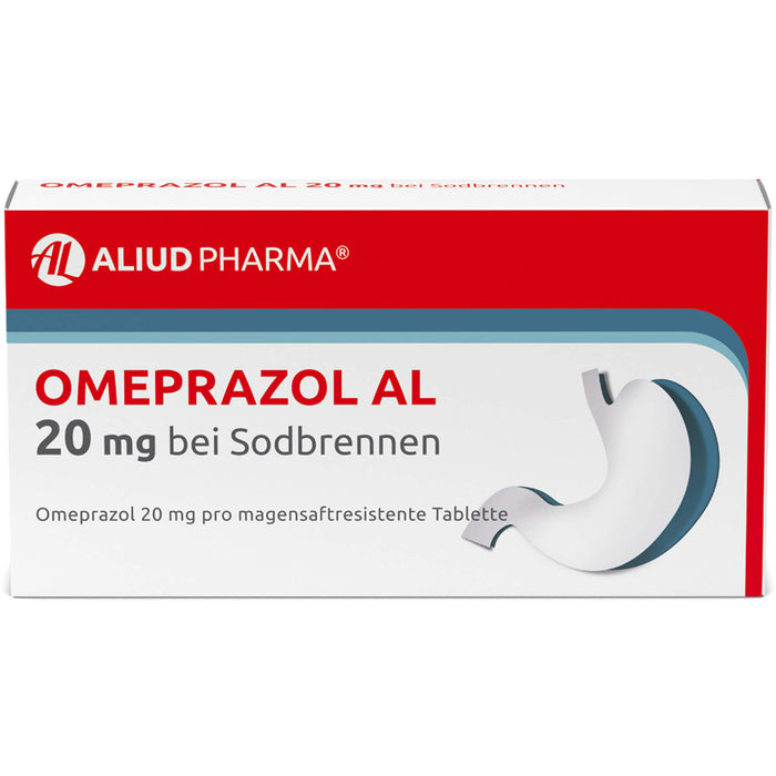 Omeprazol AL 20 mg Tabletten bei Sodbrennen, 7 pcs. Tablets