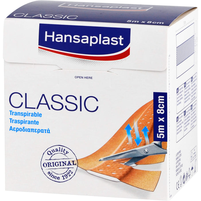 Hansaplast Classic 5 m x 8 cm Pflaster, 1 pcs. Patch