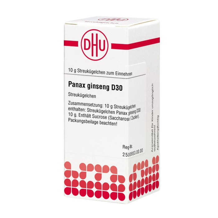 Panax ginseng D30 DHU Globuli, 10 g Globuli