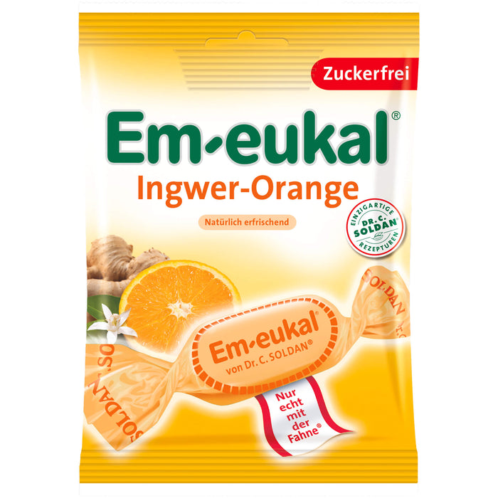 Em-eukal Ingwer-Orange Hustenbonbons zuckerfrei, 75 g Candies