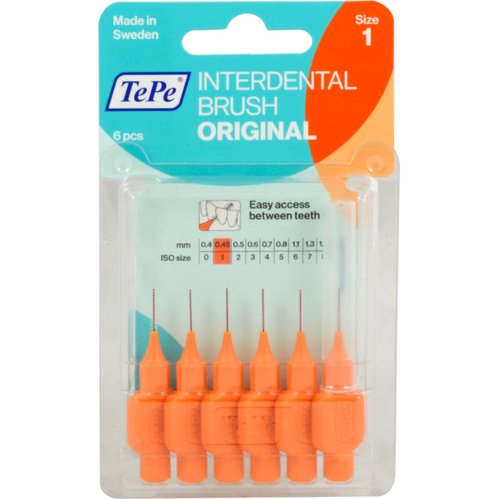 TePe Interdentalbürsten 0,45 - 0,7 mm orange, 5 pcs. Interdental brushes