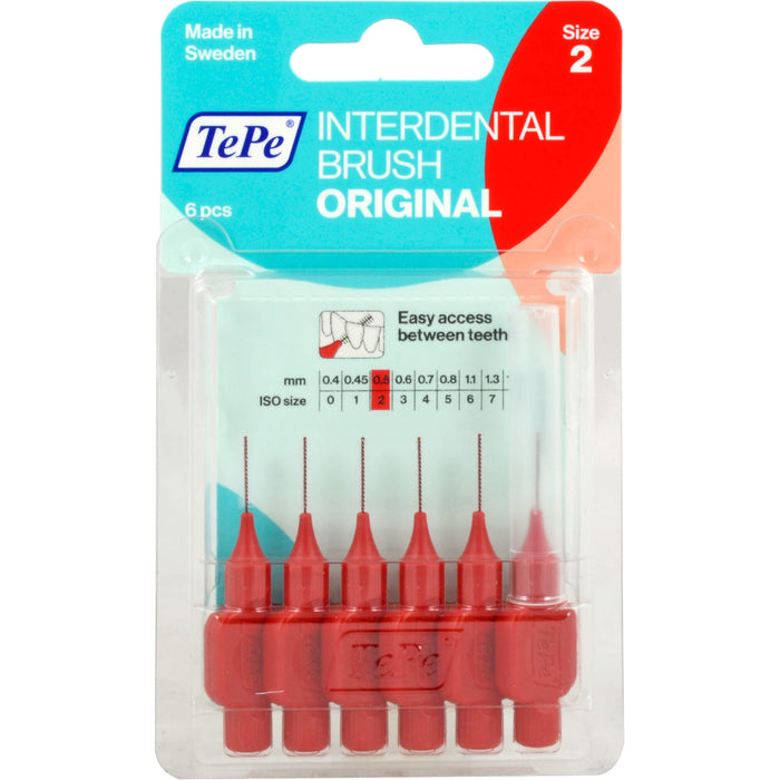 TePe 0,5 mm rot Interdentalbürste mit Schutzröhrchen, 5 pcs. Interdental brushes