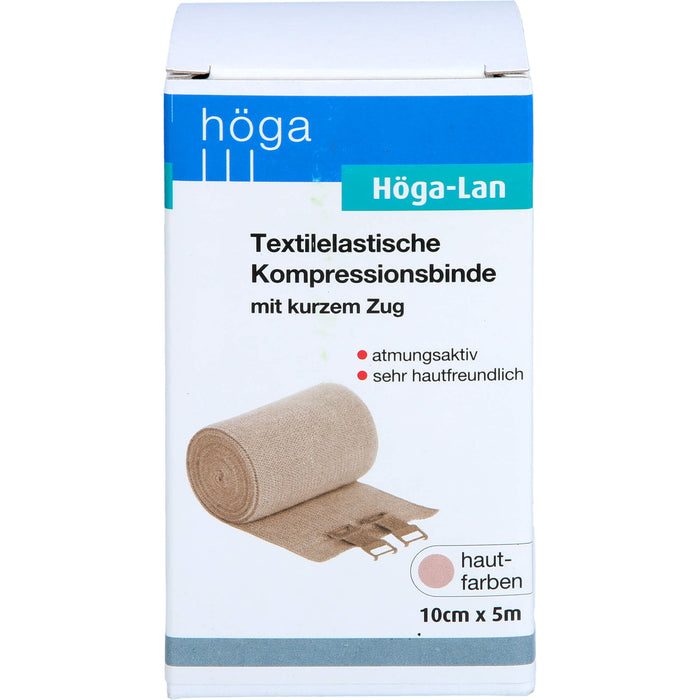 Höga-Lan textilelastische Kompressionsbinde mit kurzem Zug 10 cm x 5 m, 1 pcs. Bandage