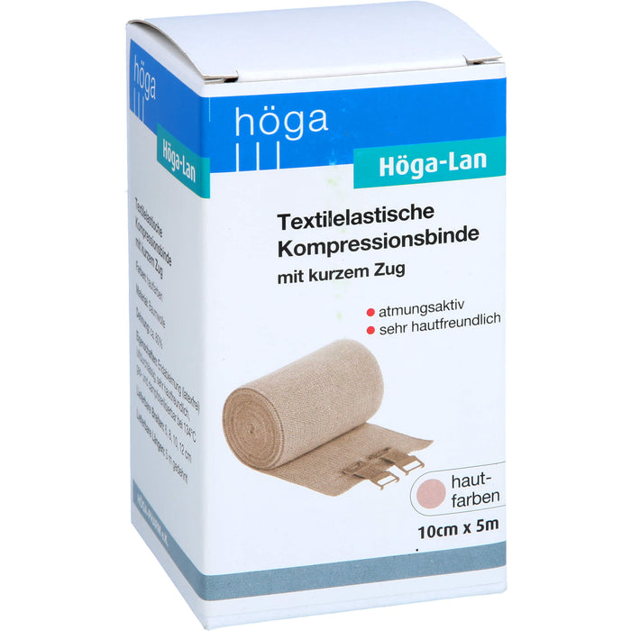 Höga-Lan textilelastische Kompressionsbinde mit kurzem Zug 10 cm x 5 m, 1 pcs. Bandage