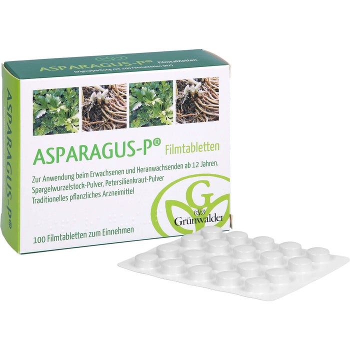 Asparagus P Filmtabletten zur Unterstützung der Nierenfunktion, 100 pc Tablettes