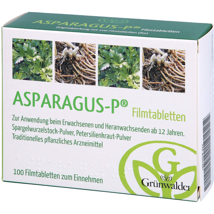 Asparagus P Filmtabletten zur Unterstützung der Nierenfunktion, 100 pc Tablettes