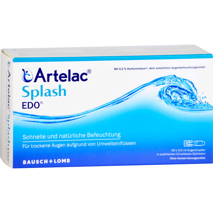 Artelac Splash Augentropfen EDO, 60 pc Pipettes à dose unique