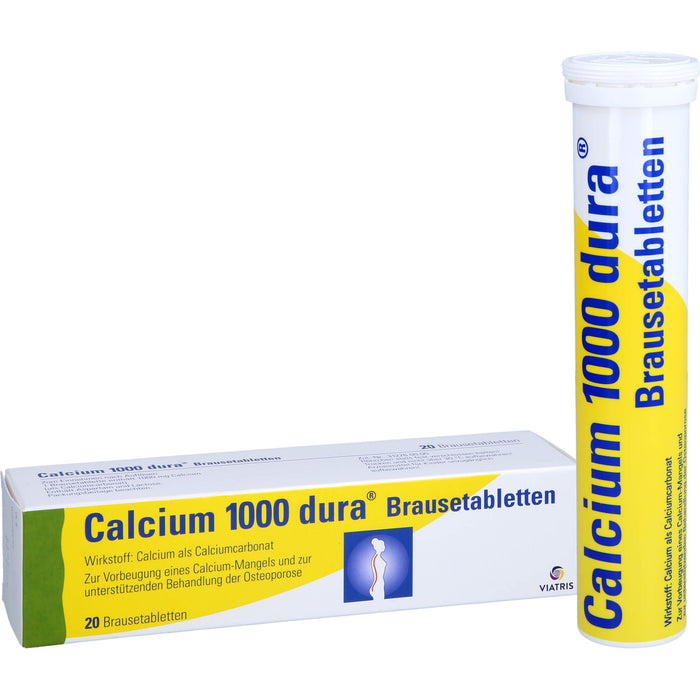 Calcium 1000 dura Brausetabletten, 20 pcs. Effervescent tablets