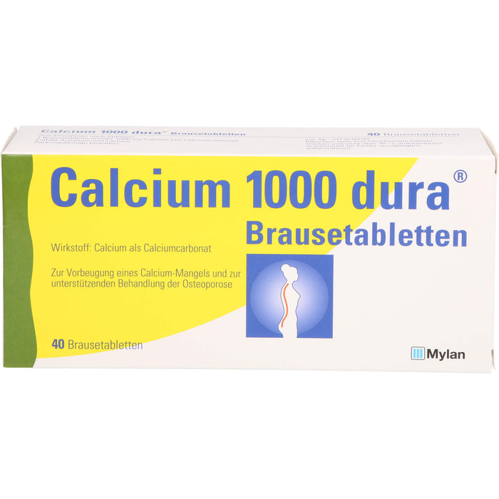 Calcium 1000 dura Brausetabletten, 40 St BTA