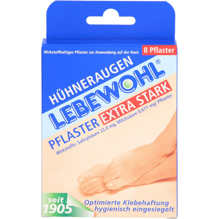 LEBEWOHL Hühneraugenpflaster extra stark, 8 pcs. Patch