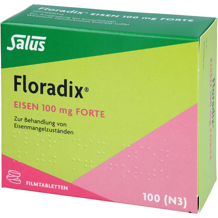 Floradix Eisen 100 mg forte Filmtabletten, 100 St. Tabletten