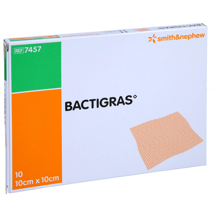 Bactigras antiseptische Paraffingaze 10 x 10 cm, 10 pcs. Wound gauze