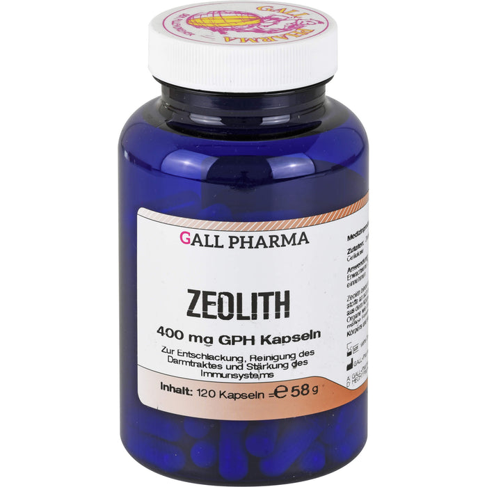 Zeolith 400 mg GPH Kapseln zur Entschlackung des Körpers, 120 pc Capsules