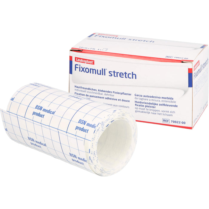 Fixomull stretch 10 cm x 2 m Klebevlies zur vollflächigen Verbandfixierung, 1 pc Pansement