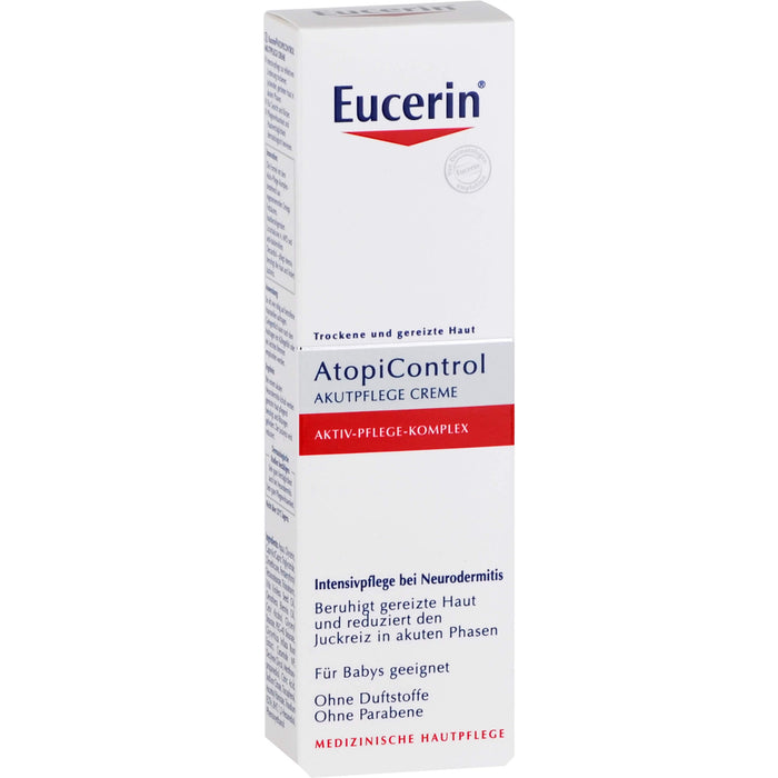 Eucerin AtopiControl Akutpflege Creme lindert Juckreiz, 40 ml Crème