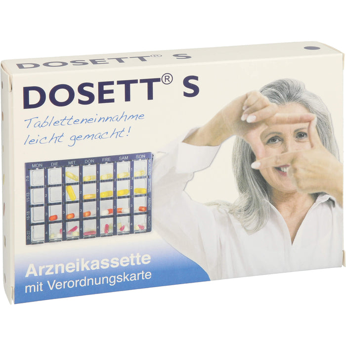 Dosett S Arzneikassette mit Verordnungskarte blau, 1 pcs. Dosette