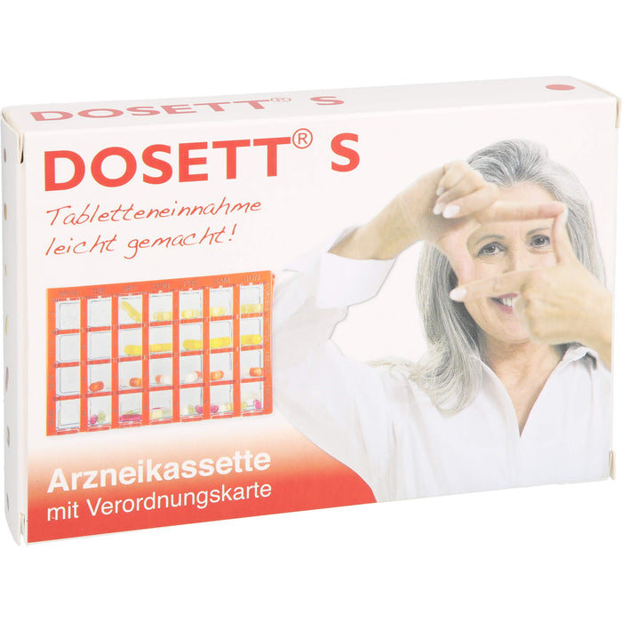 Dosett S Arzneikassette mit Verordnungskarte rot, 1 St. Dosette