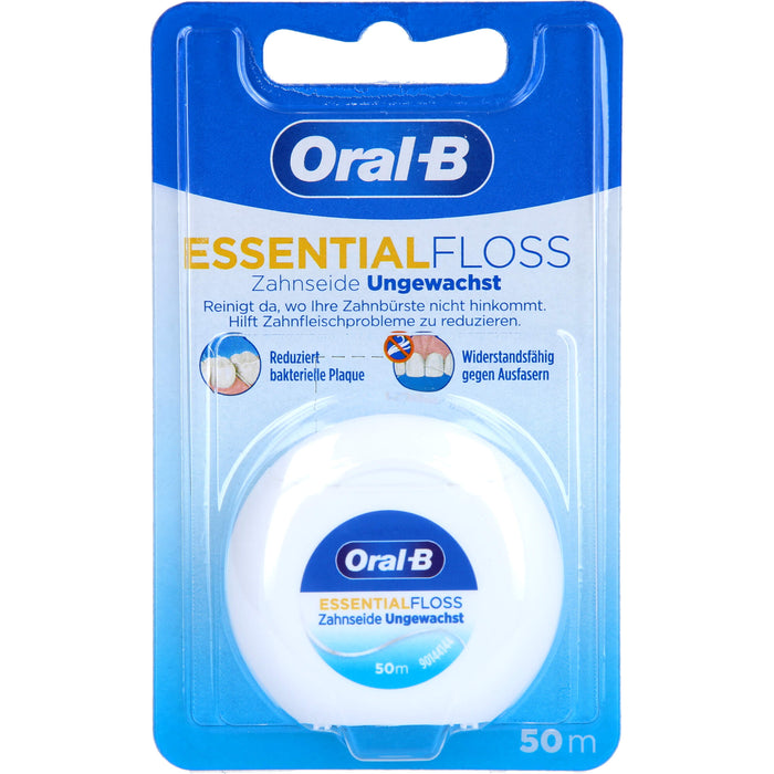 Oral-B Essentialfloss ungewachst 50 m Zahnseide, 1 pcs. Pack