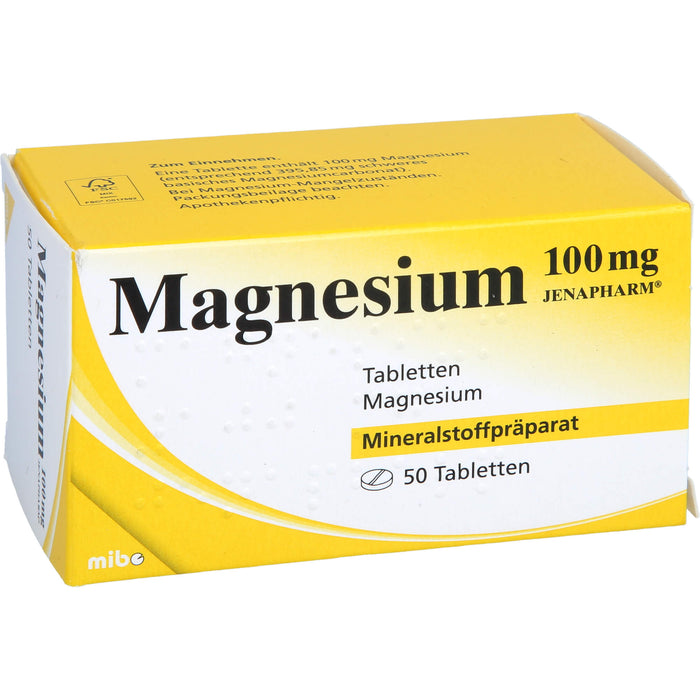 JENAPHARM Magnesium 100 mg Tabletten, 50 pcs. Tablets