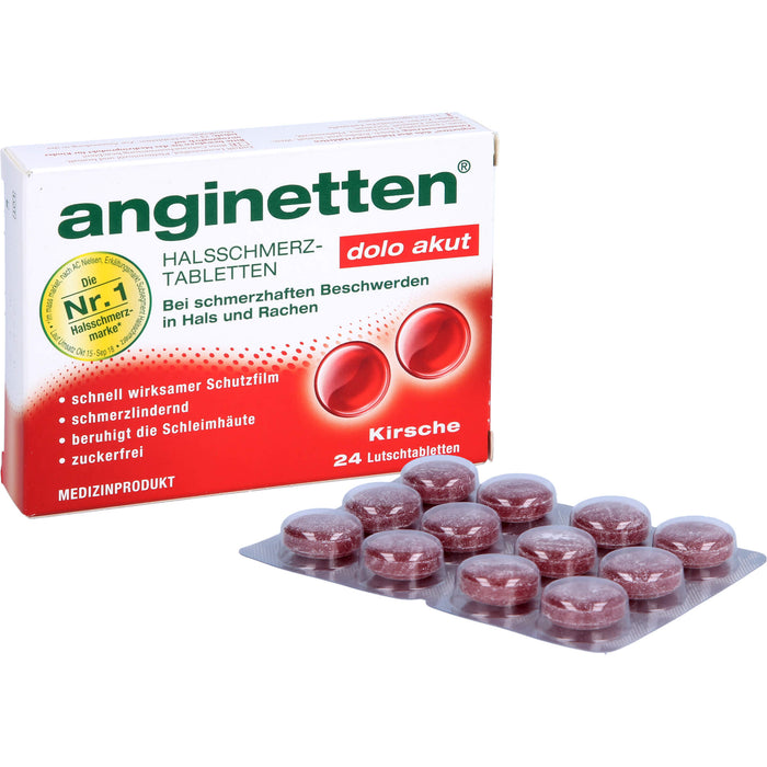 anginetten dolo akut Halstabletten Kirsche, 24 pcs. Tablets