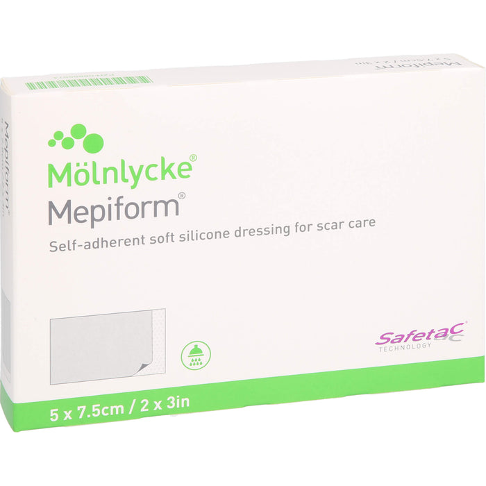 Mepiform 5 x 7.5 cm Silikonverband zur Narbenbehandlung, 5 pcs. Wound dressings