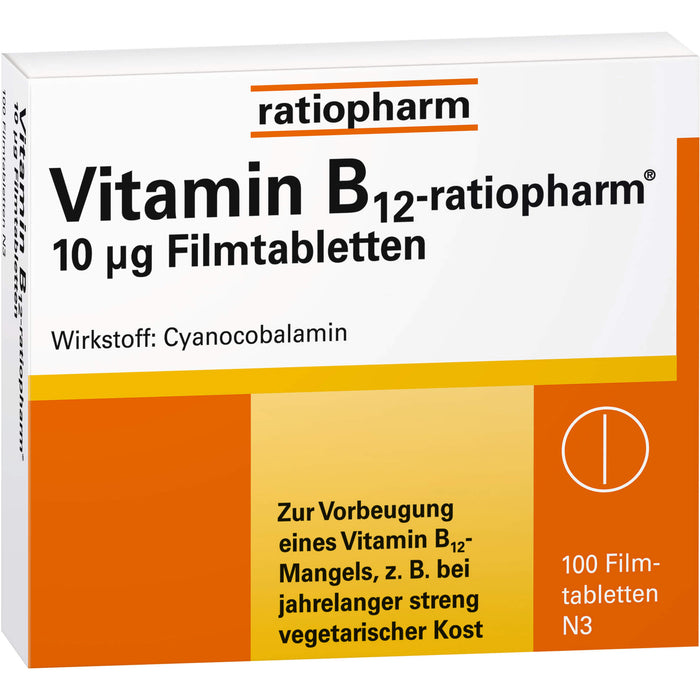 Vitamin B12-ratiopharm 10 µg Filmtabletten, 100 pcs. Tablets