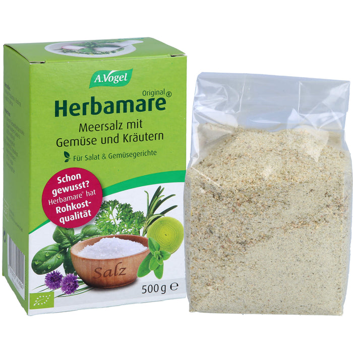 Herbamare Frischkräuter-Meersalz Nachfüllpackung, 500 g Salt