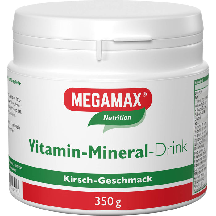 MEGAMAX Nutrition Vitamin-Mineral-Drink Pulver Kirsch-Geschmack, 350 g Poudre