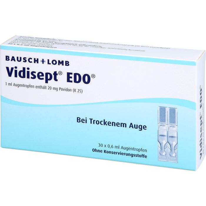 BAUSCH & LOMB Vidisept EDO Augentropfen bei trockenem Auge, 30 pc Pipettes à dose unique