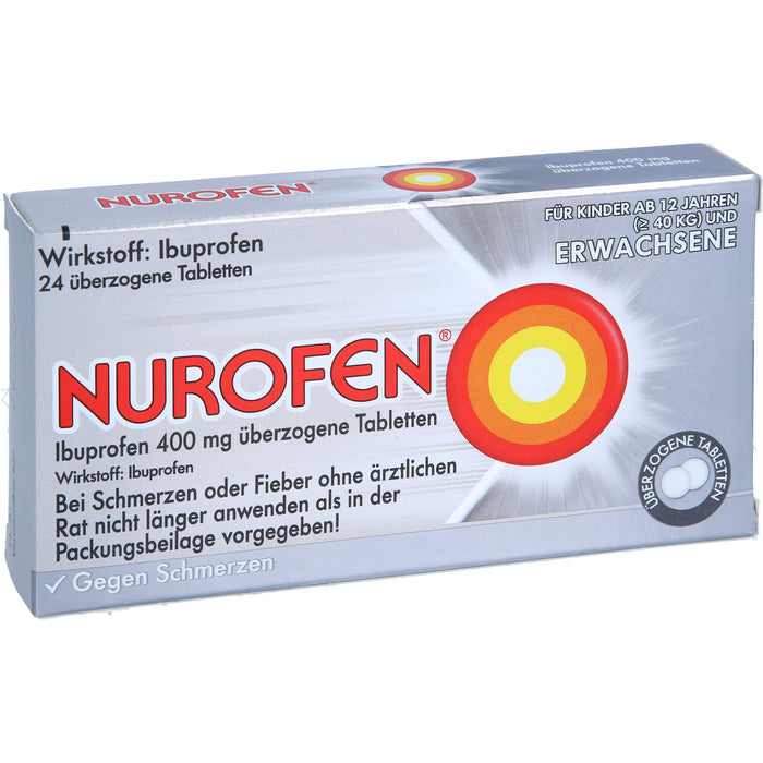 Nurofen Ibuprofen 400 mg Tabletten bei Schmerzen, 24 St. Tabletten