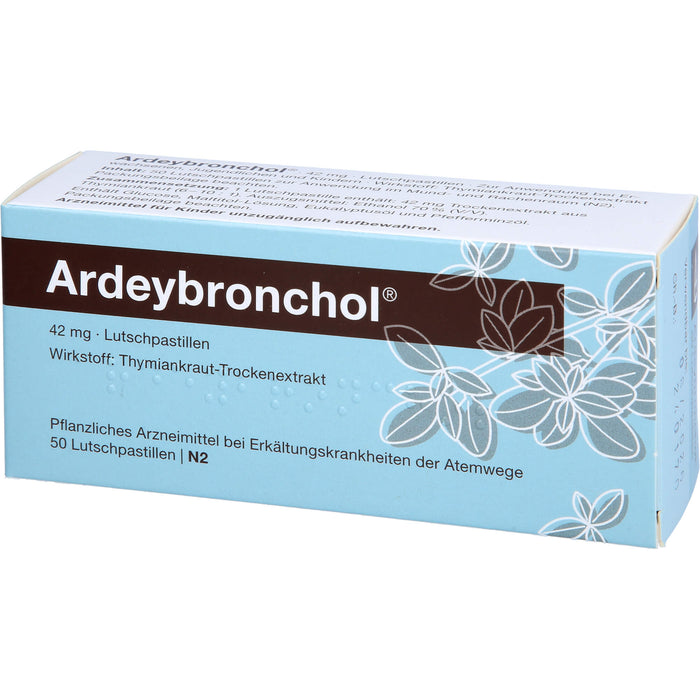 Ardeybronchol Pastillen bei Erkältungskrankheiten der Atemwege, 50 pcs. Pastilles