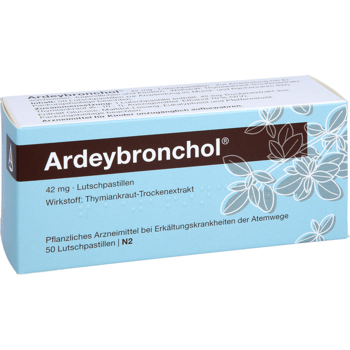 Ardeybronchol Pastillen bei Erkältungskrankheiten der Atemwege, 50 pc Pastilles