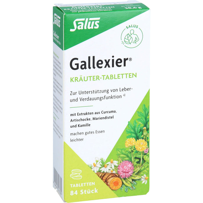 Gallexier Kräuter-Tabletten, 84 pc Tablettes